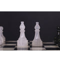 Slightly Imperfect  10" Onyx Marble Chess Set - Black & White Stone Board & Pieces