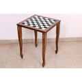 21" Players Wooden Chess Table – Golden Rosewood & Acrylic Ivory (27" Height)