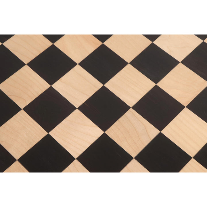 Slightly Imperfect 21" Solid Inlaid Ebony & Maple Wood Chess board - Square of 55 mm - Warehouse Clearance - Europe Shipping Only