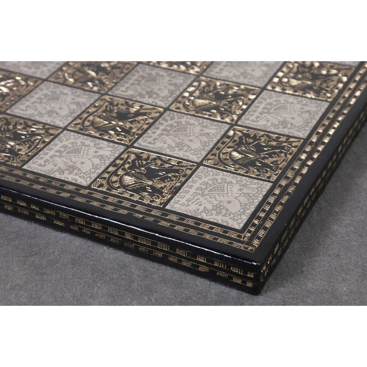 Sovereign Series Brass Metal Luxury Chess Pieces & Board Set- 14" - Unique Art - Warehouse Clearance - USA Shipping Only
