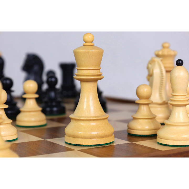 1950s' Fischer Dubrovnik Combo Chess Set with Folding Golden Rosewood & Maple Chess Board