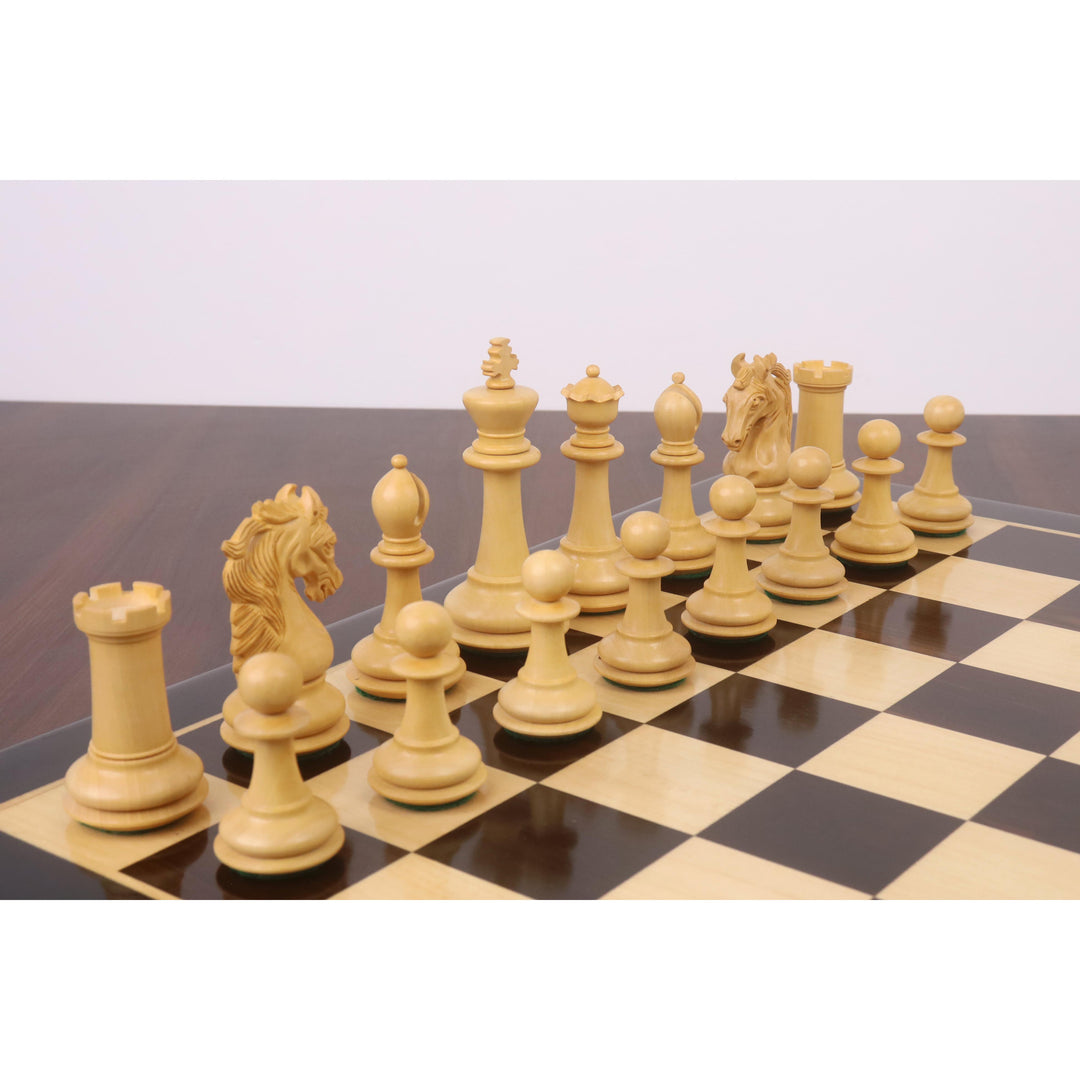3.9" Heritage Series Staunton Chess set- Chess Pieces Only- Ebony Wood & Boxwood