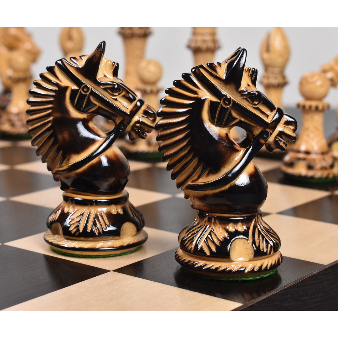 Slightly Imperfect 4.2" American Staunton Luxury Chess Set - Chess Pieces Only-Hand Carved Weighted Boxwood