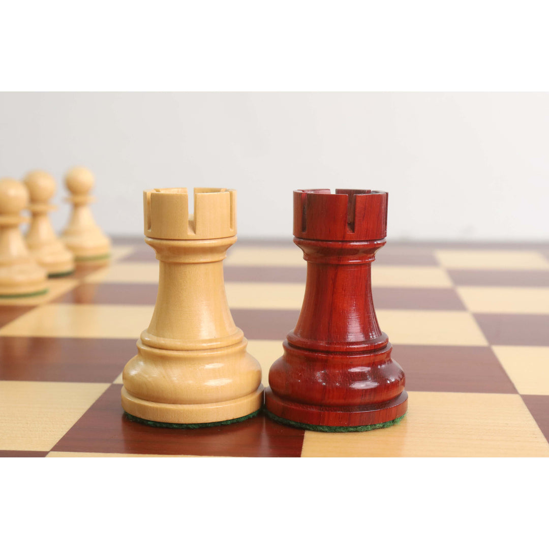 1972 Campionato Fischer Spassky - Solo pezzi di scacchi - Doppio peso in palissandro Bud