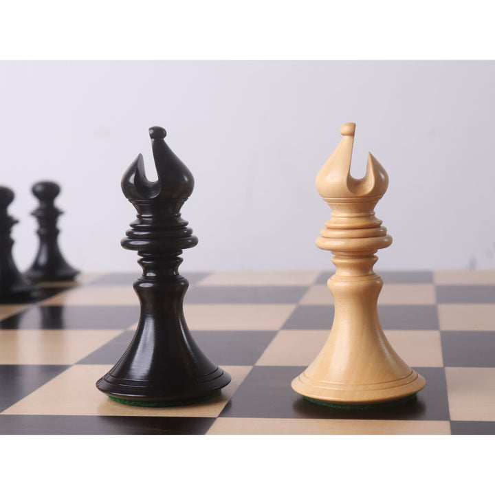 4.3" Aristocrat Serie Luxus Staunton Schachspiel - Nur Schachfiguren - Ebenholz & Buchsbaum