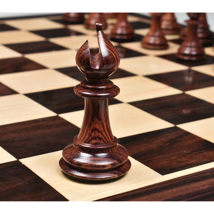 3.7" Emperor Series Staunton Chess set- Chess Pieces Only- Double Weighted Rose Wood - Warehouse Clearance - USA Shipping Only