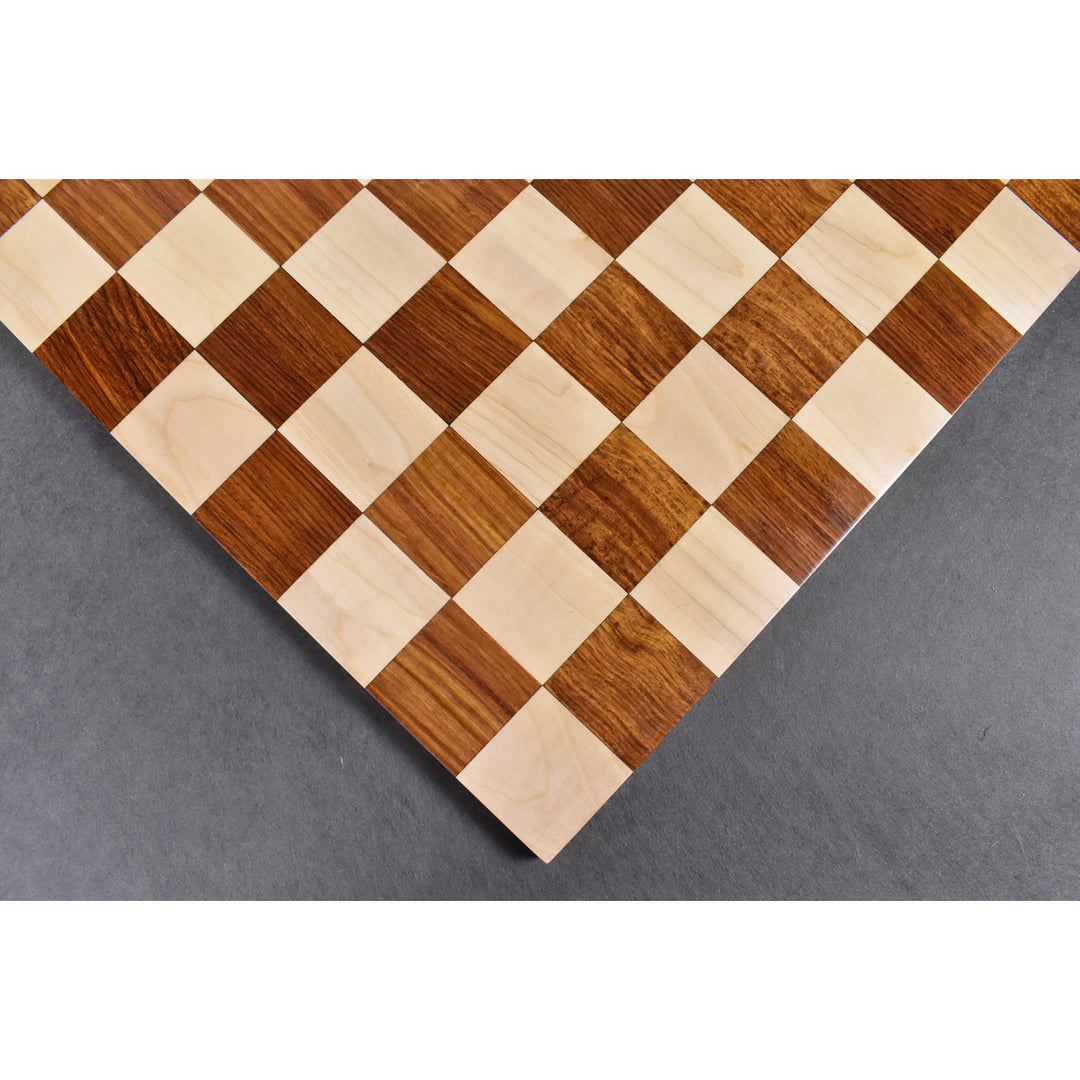 Borderless Hardwood End Grain Chess board - Golden Rosewood & Maple-55 mm square - Warehouse Clearance - Europe Shipping Only