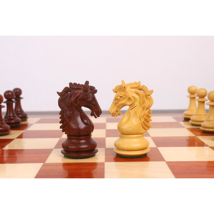 3.9" Heritage Series Staunton Chess set- Chess Pieces Only- Bud Rosewood & Boxwood