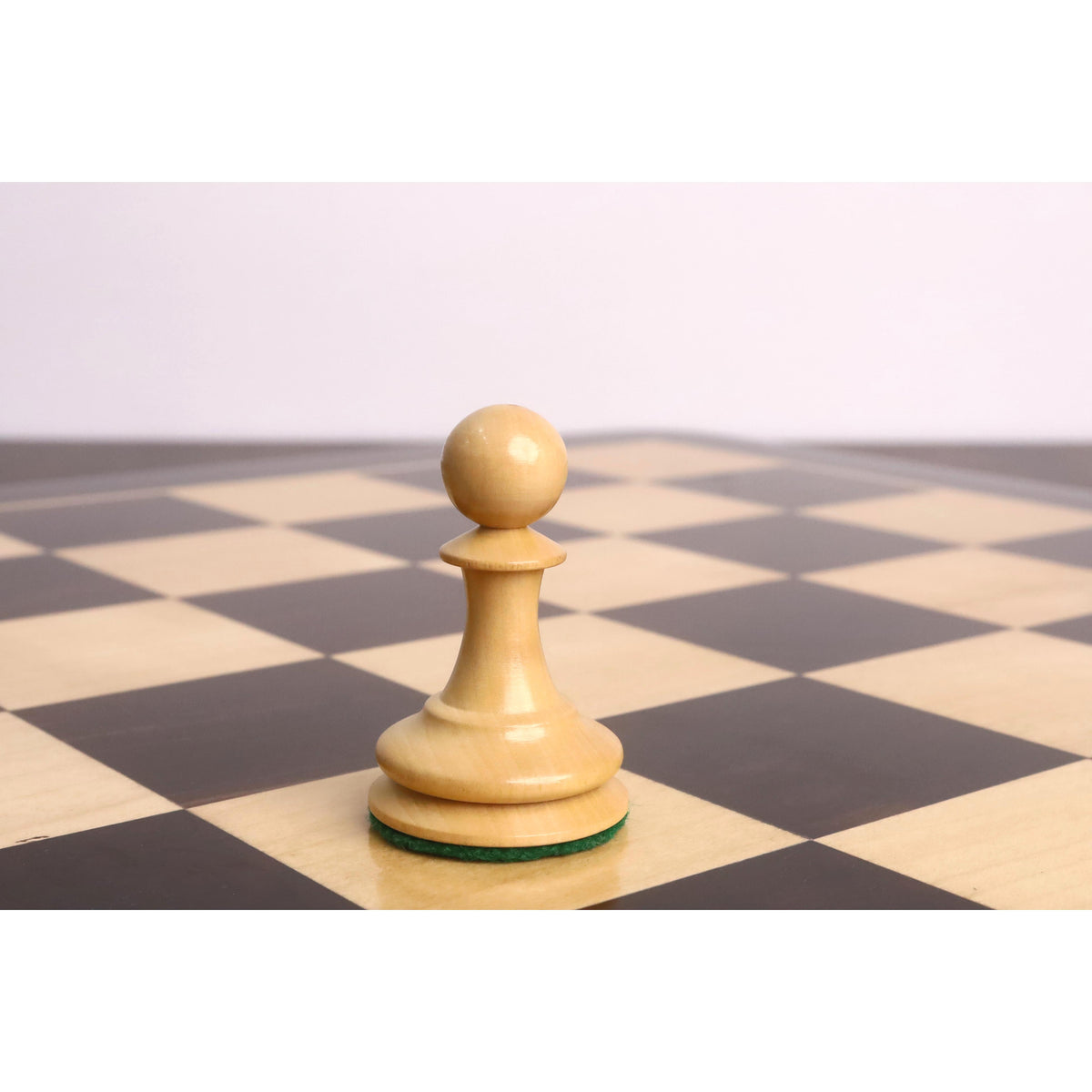Jeu d'échecs Staunton Anderssen Dropjaw de 1856 environ, légèrement imparfait, 3,5 pouces - Pièces d'échecs uniquement - Ébène et buis