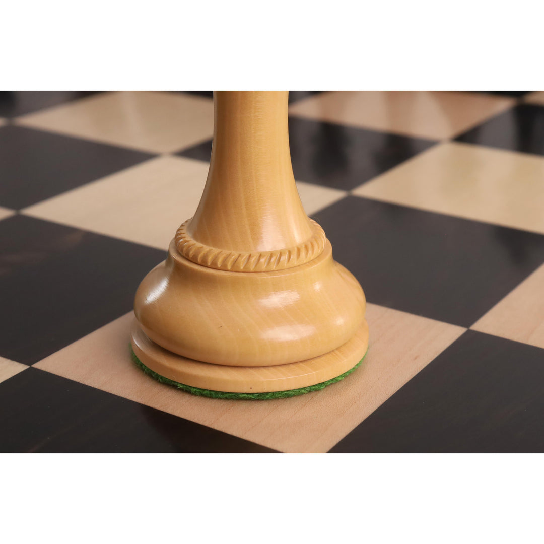 4.3" Imperator Luxury Staunton Chess Set- Chess Pieces Only - Ebony Wood - Triple Weight