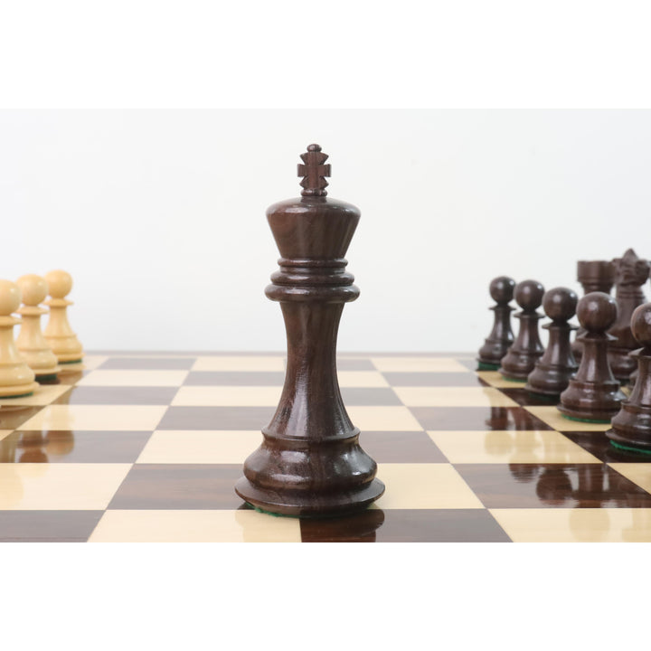 4.1" Pro Staunton Wooden Chess Set- Chess Pieces Only - Weighted Rosewood - Warehouse Clearance - Europe Shipping Only