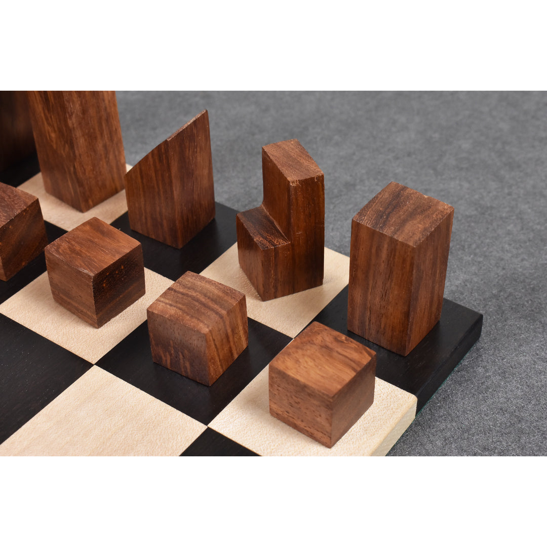 Repro 1966 Lanier Graham Chess Set- Chess Pieces Only - Absract set - Golden Rosewood- 2.7" - Warehouse Clearance - USA Shipping Only