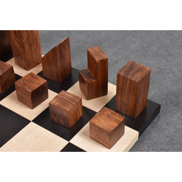 Repro 1966 Lanier Graham Chess Set- Chess Pieces Only - Absract set - Golden Rosewood- 2.7" - Warehouse Clearance - USA Shipping Only