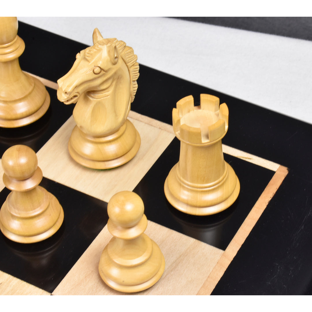Slightly Imperfect 3.9" Exclusive Alban Staunton Chess Set - Chess Pieces Only-Triple Weighted Ebony Wood - Warehouse Clearance - USA Shipping Only