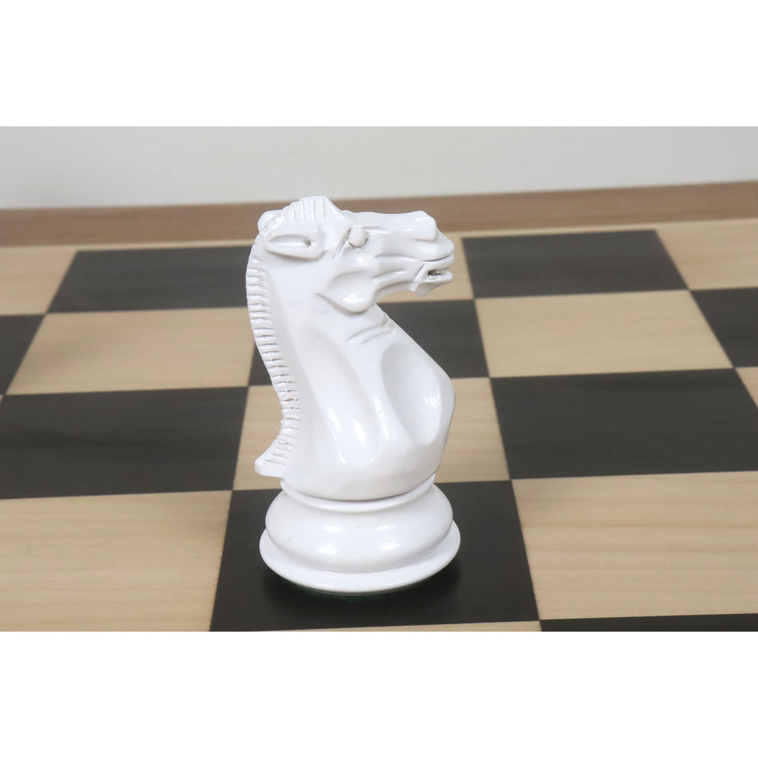 4.1" Pro Staunton Black & White Lacquered Wooden Chess Set- Chess Pieces Only - Warehouse Clearance - USA Shipping Only