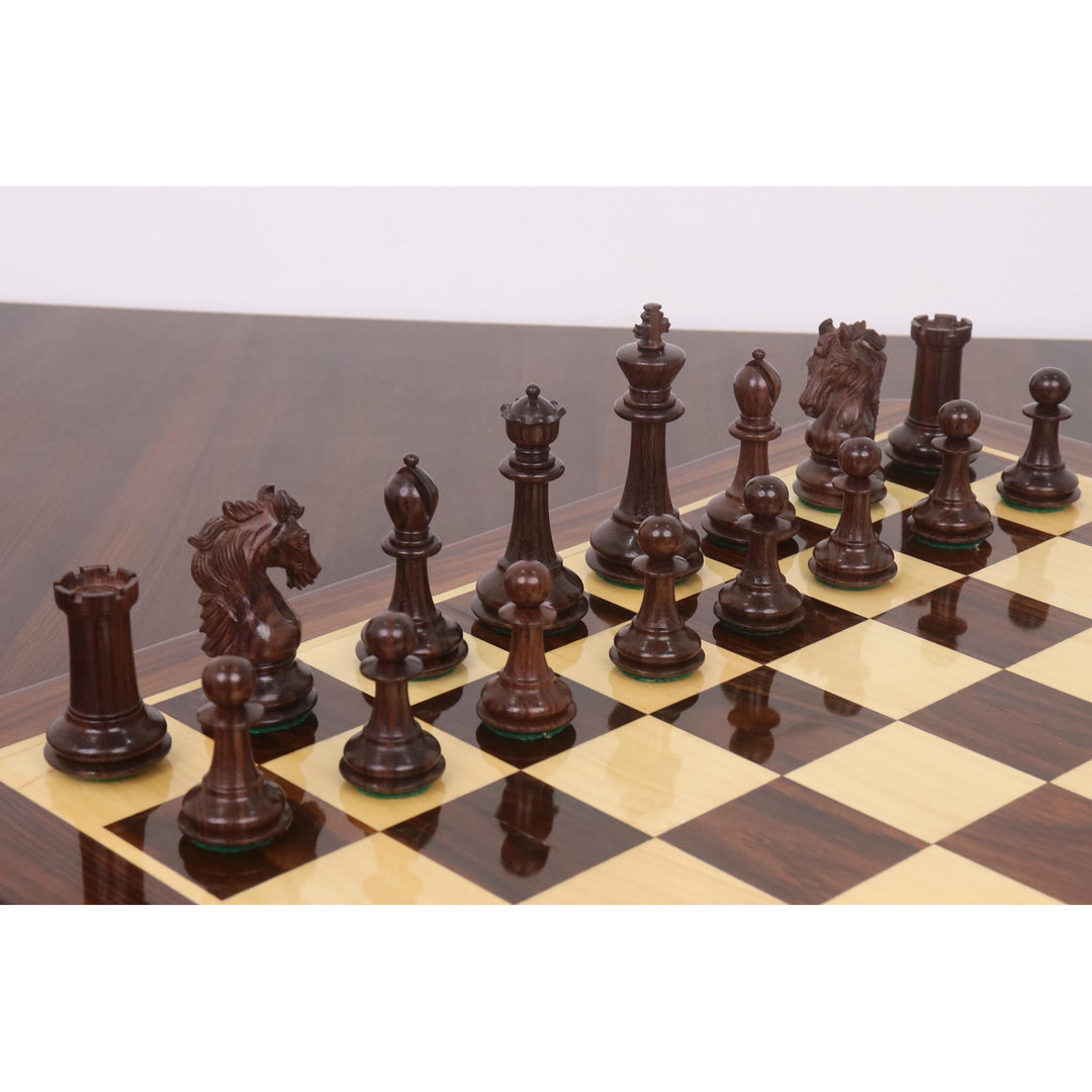 3.9" Heritage Series Staunton Chess set- Chess Pieces Only- Rosewood & Boxwood