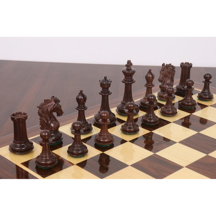3.9" Heritage Series Staunton Chess set- Chess Pieces Only- Rosewood & Boxwood