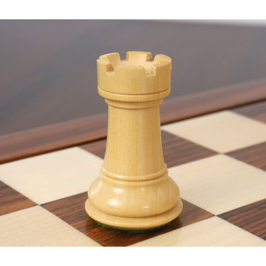 Set professionale da 3" Staunton Chessnut compatibile con il sensore d'aria - Solo pezzi di scacchi - Palissandro dorato