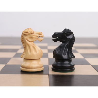 2.4" Pro Staunton Weighted Wooden Chess Set- Chess Pieces Only - Ebonised Boxwood
