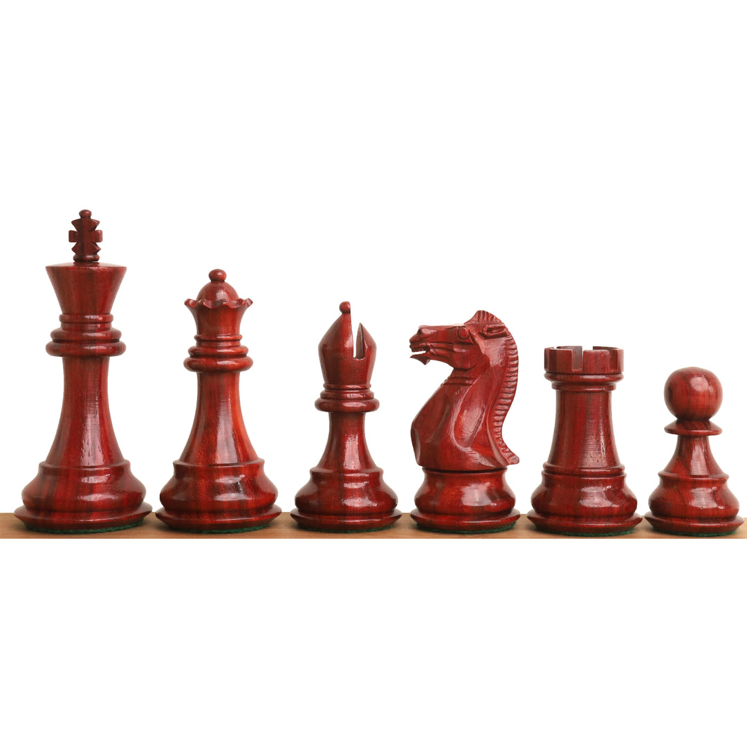 Combo of 3.9" Professional Staunton Chess Set - Pieces in Bud Rosewood With Board and Box