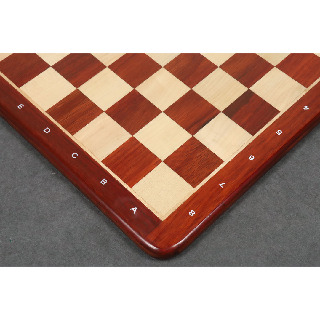 Slightly Imperfect 19″ Bud Rosewood & Maple Wood Chess board – 50 mm Square- Algebraic Notations - Warehouse Clearance - USA Shipping Only