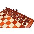 Juego de ajedrez exclusivo Alban Staunton ligeramente imperfecto con piezas pesadas - Solo piezas de ajedrez - Madera de rosa silvestre - 4 reinas