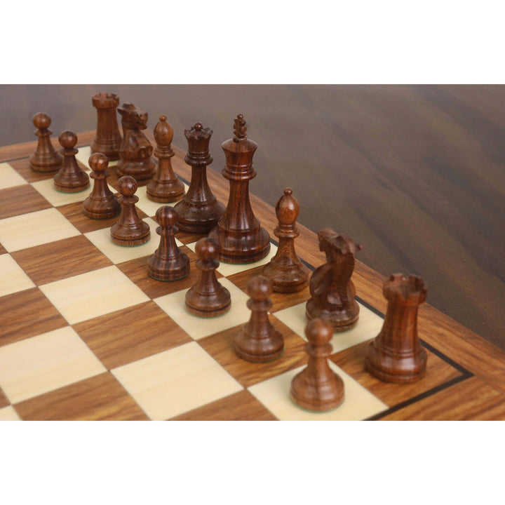 12” Minimalist Staunton Travel Chess Set – Elegant Non-Magnetic Gift Edition