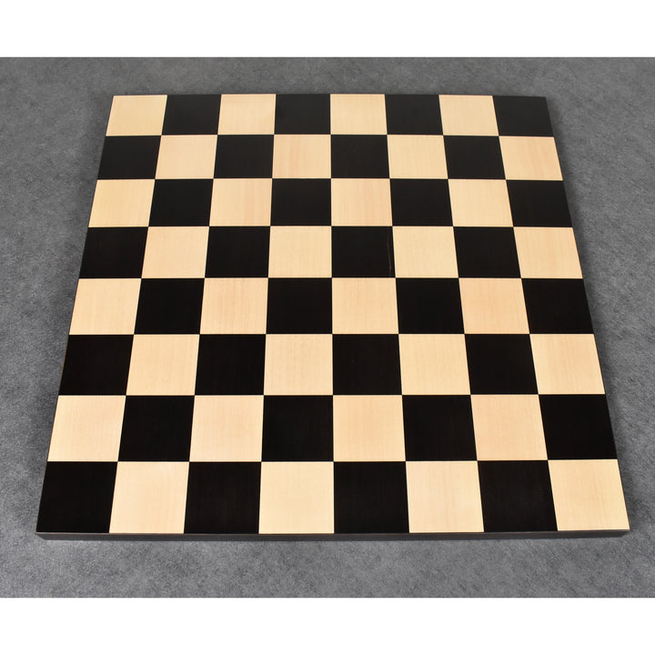 Borderless Chess board - 55 mm Square - Solid Inlaid Ebony & Maple Wood - 17.7 inch - Warehouse Clearance - Europe Shipping Only