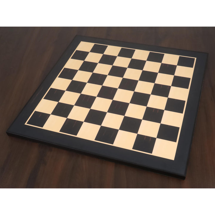 Slightly Imperfect 21" Ebony & Maple Wood Printed Chess Board- 55mm square- Matt Finish