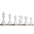 Slightly Imperfect 6.3" Jumbo Pro Staunton Luxury Chess Set- Chess Pieces Only - Red & White Lacquered