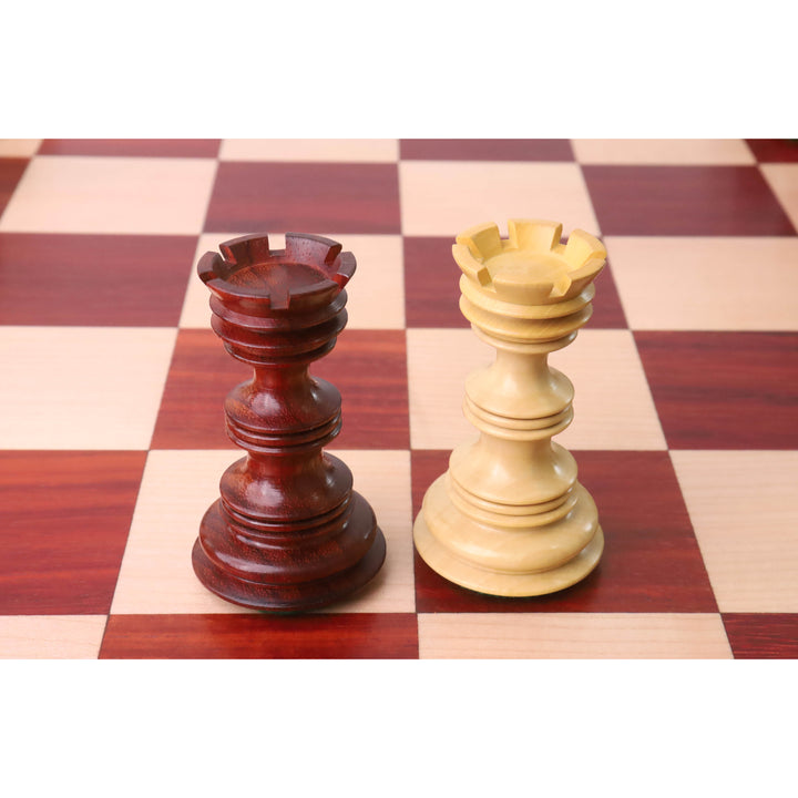 Jeu d'échecs Gallant Luxe Staunton 4.5" légèrement imparfait - Pièces d'échecs seulement - Triple lestage - Bois de rose Bud