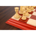 Close-up side view of the hand-carved light rook from the 4.5-inch luxury chess set.