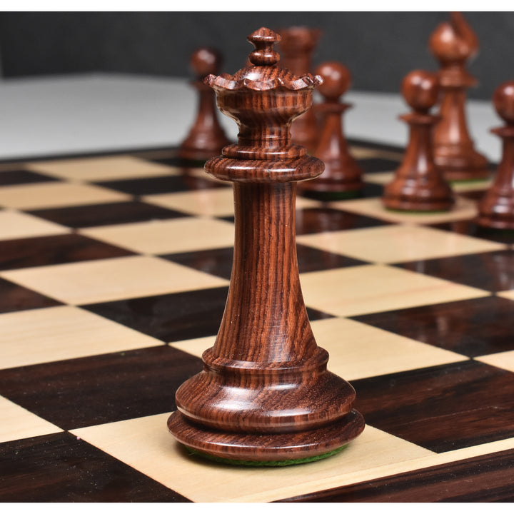 3.7" Emperor Series Staunton Chess set- Chess Pieces Only- Double Weighted Rose Wood - Warehouse Clearance - USA Shipping Only