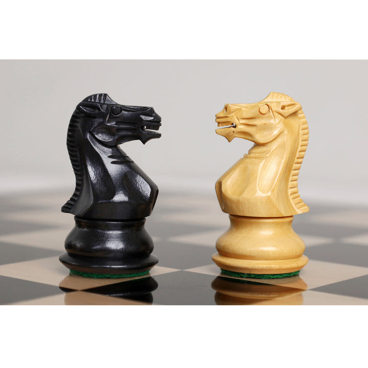 3" Professional Staunton Gift Chess Set - Pieces in Ebonized Boxwood with 17" Ebony Board & Storage Case