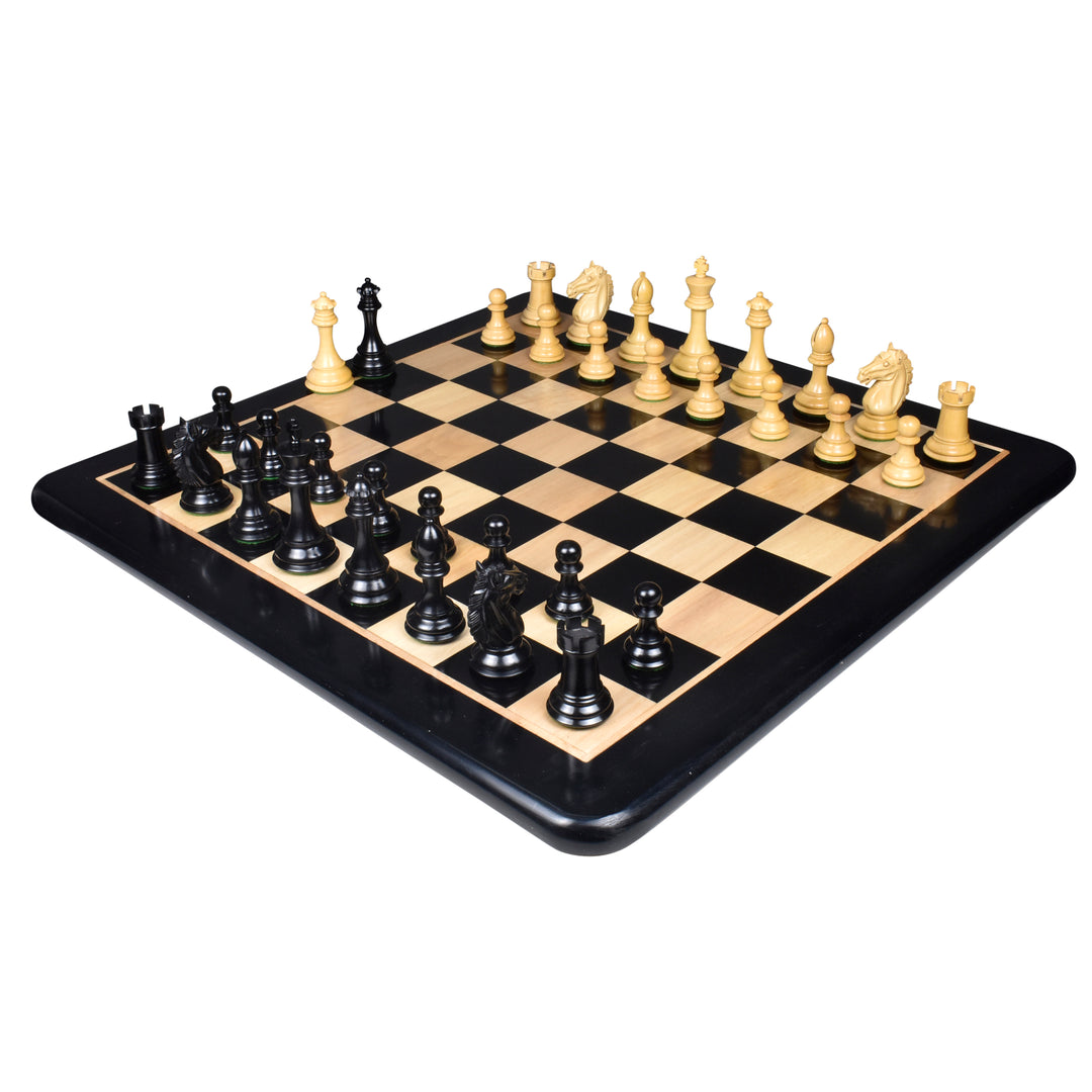 Slightly Imperfect 3.9" Exclusive Alban Staunton Chess Set - Chess Pieces Only-Triple Weighted Ebony Wood - Warehouse Clearance - USA Shipping Only