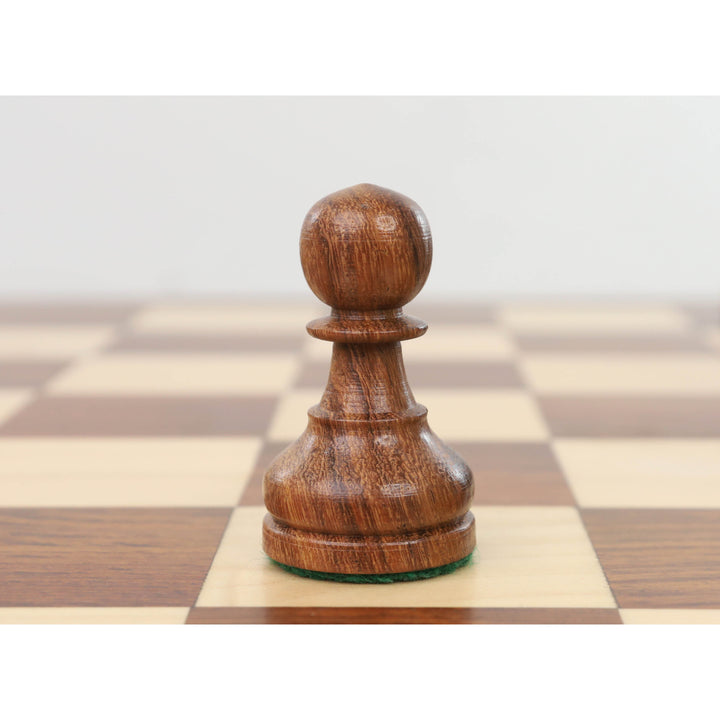 Slightly Imperfect 3.9" Tournament Chess Set- Chess Pieces Only - Golden Rosewood with Extra Queens
