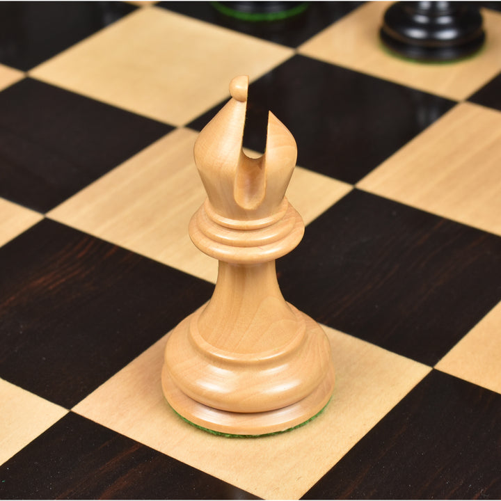 Slightly Imperfect Repro 2016 Sinquefield Staunton Chess Set - Chess Pieces Only - Ebony Wood - Triple Weight  - Warehouse Clearance - Europe Shipping Only