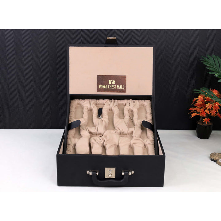 4.6" Avant Garde Luxury Staunton Chess Set - Bud Rosewood and Boxwood - Triple Weight with Board and Box