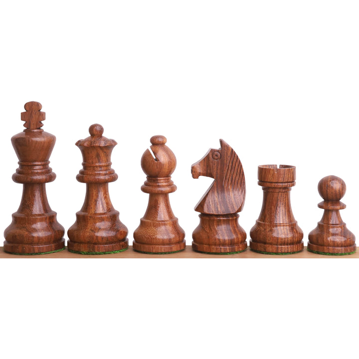 2.75" Tournament Staunton Schachspiel - Nur Schachfiguren - Goldenes Palisanderholz - Kompaktes Format