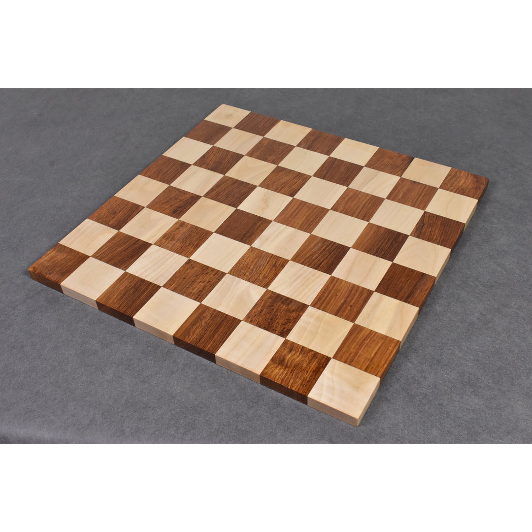 Borderless Hardwood End Grain Chess board - Golden Rosewood & Maple-55 mm square - Warehouse Clearance - Europe Shipping Only
