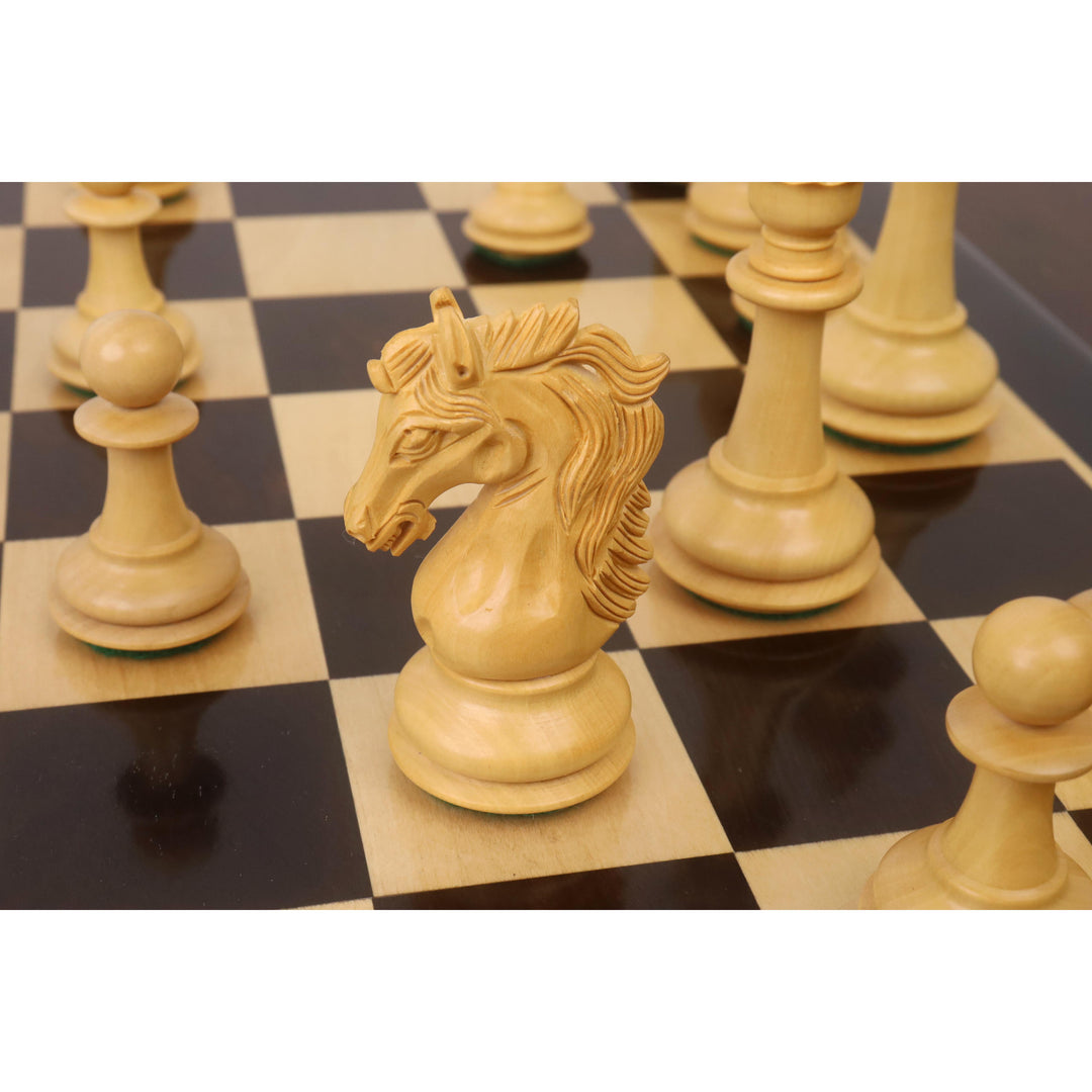 3.9" Heritage Series Staunton Chess set- Chess Pieces Only- Ebony Wood & Boxwood
