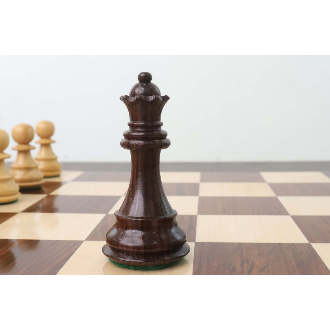 Slightly Imperfect 3.9" Professional Staunton Chess Set- Chess Pieces Only - Weighted Rosewood & Boxwood