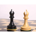 Jeu d'échecs Staunton Anderssen Dropjaw de 1856 environ, légèrement imparfait, 3,5 pouces - Pièces d'échecs uniquement - Ébène et buis