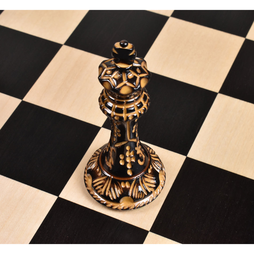 4.2" American Staunton Luxury Chess Set- Chess Pieces Only-Hand Carved Weighted Boxwood - Warehouse Clearance - USA Shipping Only