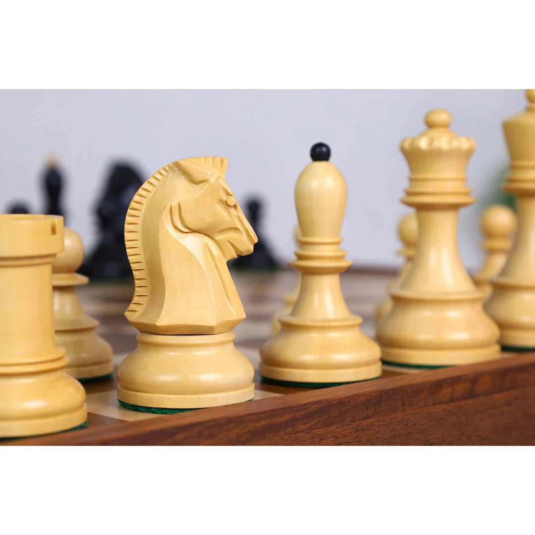 1950s' Fischer Dubrovnik Combo Chess Set with Folding Golden Rosewood & Maple Chess Board