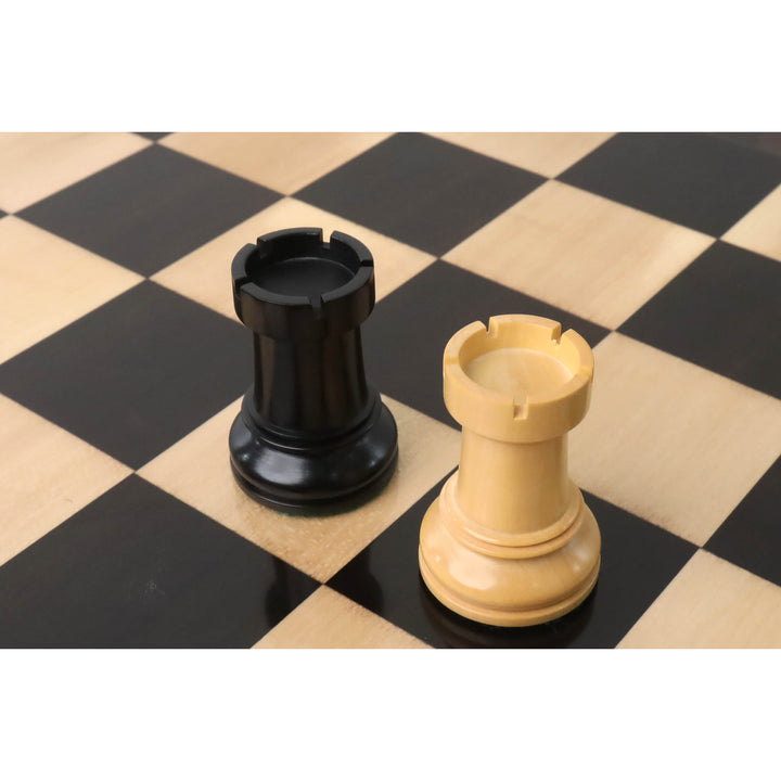 Jeu d'échecs Fischer Dubrovnik légèrement imparfait des années 1950 - Pièces d'échecs uniquement - Ebène et buis - 3.8 " Roi