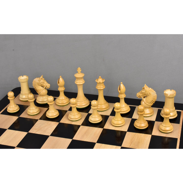 Slightly Imperfect 4.2" American Staunton Luxury Chess Set - Chess Pieces Only - Triple Weighted Ebony Wood