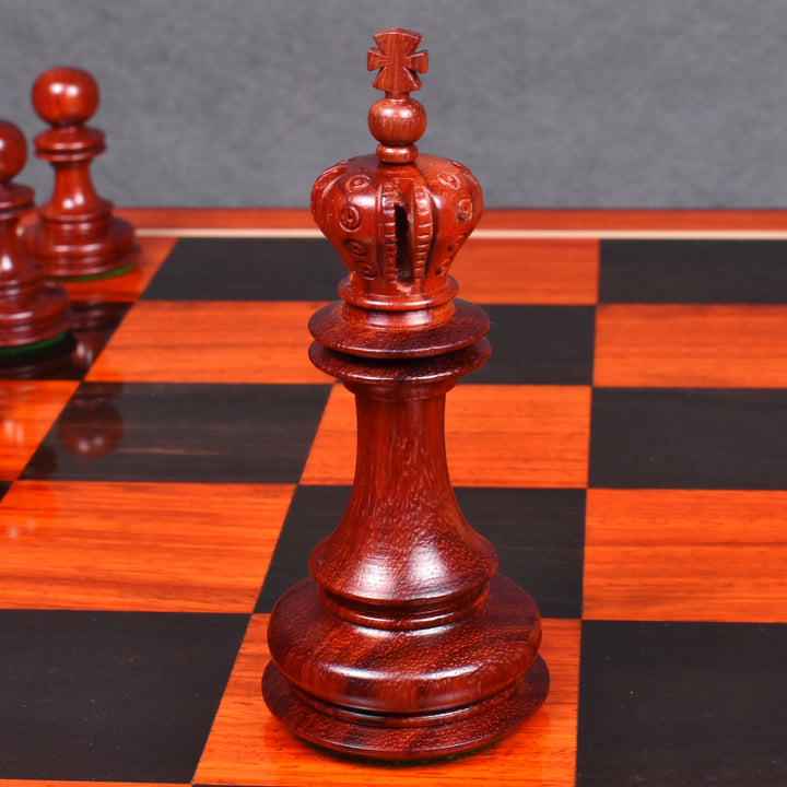 4.5″ Carvers’ Art Luxury Chess Set- Chess Pieces Only - Triple Weighted Bud RoseWood - Warehouse Clearance - USA Shipping Only