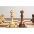 1935 Botvinnik Flohr Soviet chess queens carved in golden rosewood and boxwood.