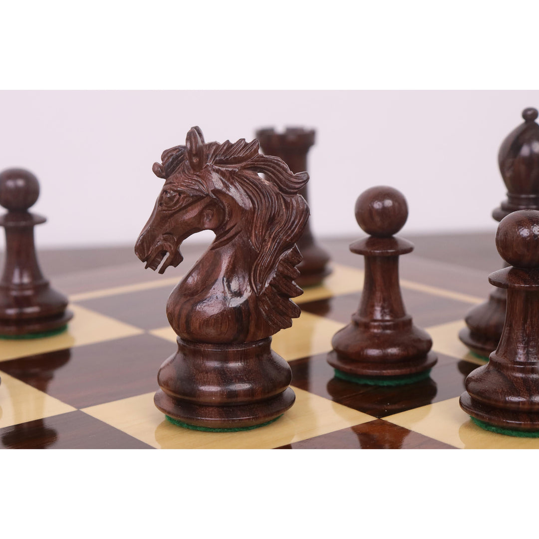 Slightly Imperfect 3.9" Heritage Series Staunton Chess set- Chess Pieces Only- Rosewood & Boxwood